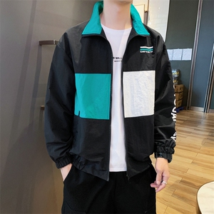 春秋日系拼接机能夹克男士宽松潮牌外套潮流棒球服男DS872TP50图片