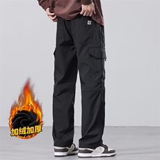 加厚工装裤男直筒冲锋裤冬季潮牌美式休闲长裤Z9810-P50/加绒P55，男装工装外套，星座509