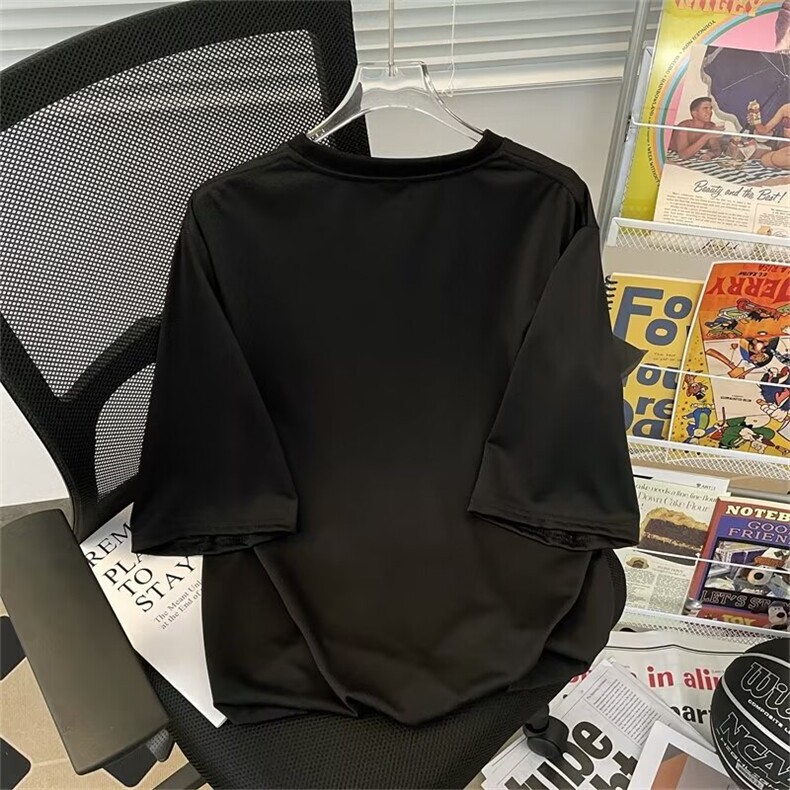 美式复古纯色短袖t恤男夏季新款小众设计S138P36,男装T恤,星座1116-2