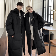 情侣羽绒服男冬季新款港风宽松连帽长款保暖外套YR921-P190，男装羽绒服，星座214-3