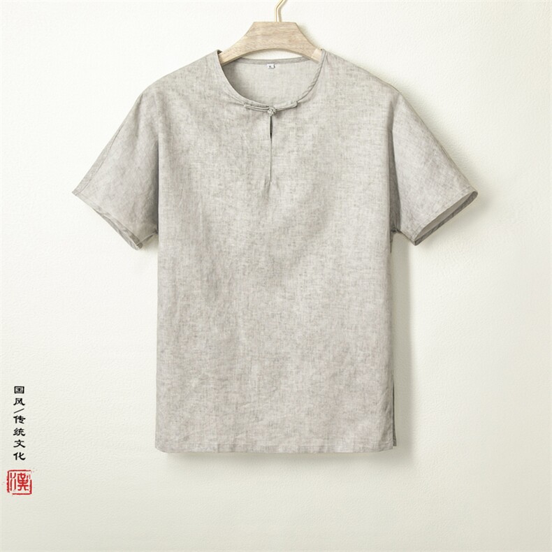 2025夏装新款风棉麻男士无袖汉服外套T397P70,男装民族服装,钱塘802