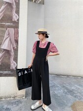 现货夏季新款背带套装两件套，女装职业装，与跃