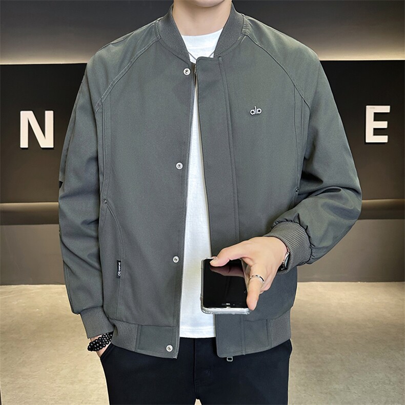 2528-M-3XL-P118店主风秋季男士休闲棒球服百搭简约夹克外套图片