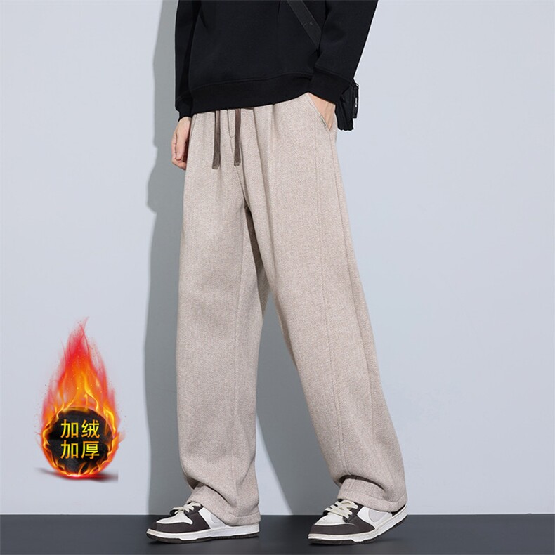 上新冬季加绒加厚设计感潮牌青少年运动裤子支持二开CK852加绒P48，女装休闲裤，星座301B-2（原A443-1）