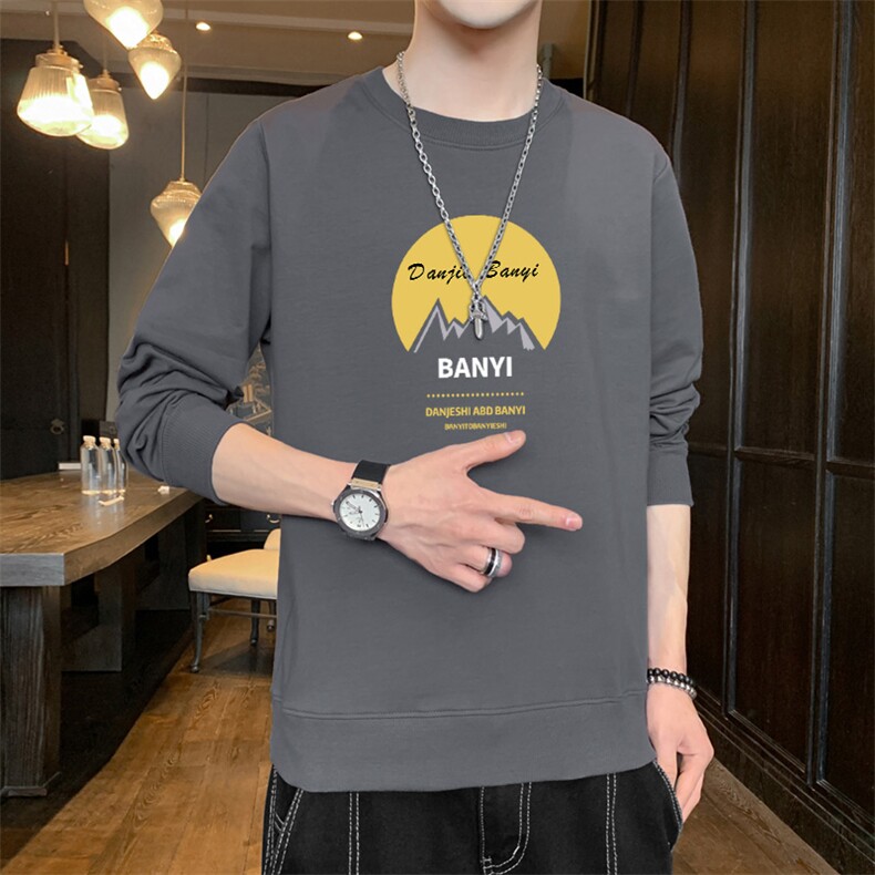 一件货源现货2025春秋新款大码男士印花圆领卫衣F172,男装卫衣,星座1816-2（原1210–2）