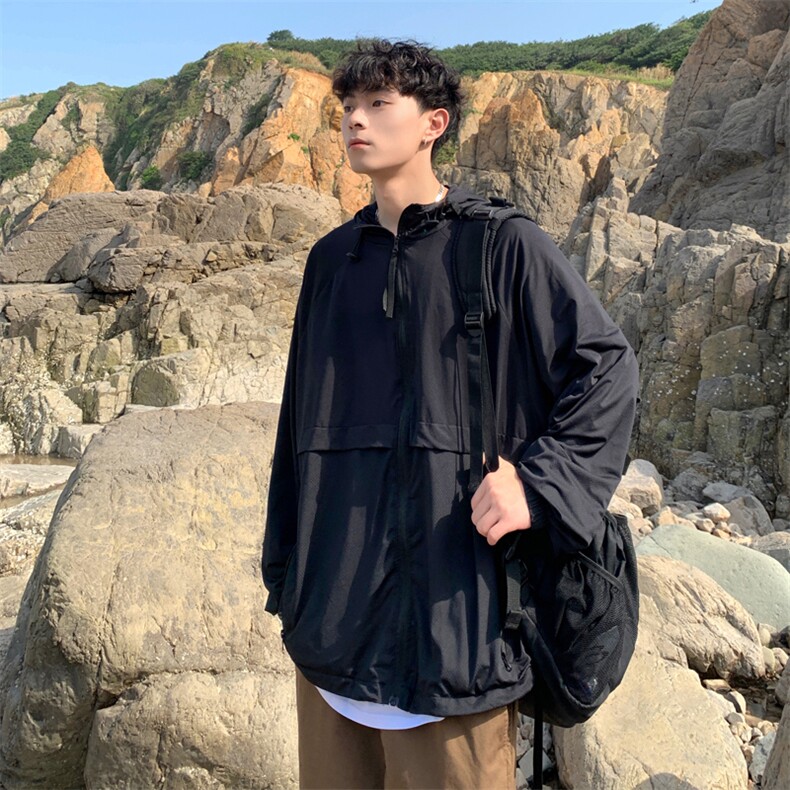 UPF＞50%冰丝防晒衣男士夏薄款港风透气外套 A046 FS777 P65 控88图片