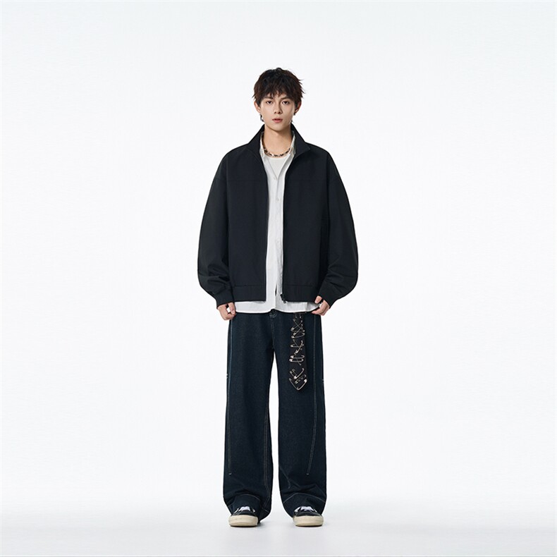 2026春秋季设计感高品质个性简约休闲夹克飞行服防风衣8566-特P36,男装夹克,电商B306