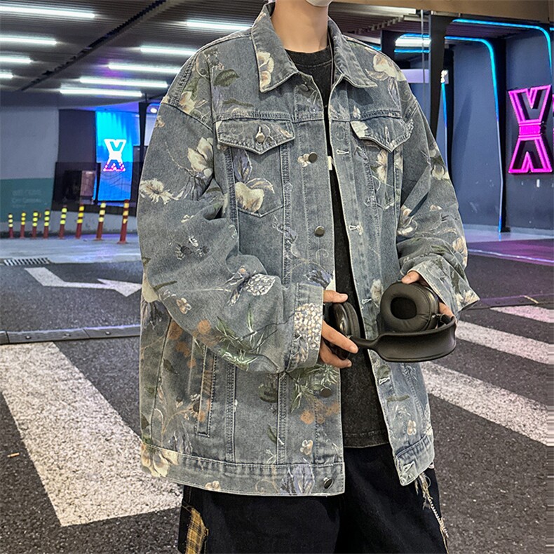 牛仔夹克男女潮牌街头宽松休闲百搭情侣外套JK02178-P78,男装夹克,星座308B-2