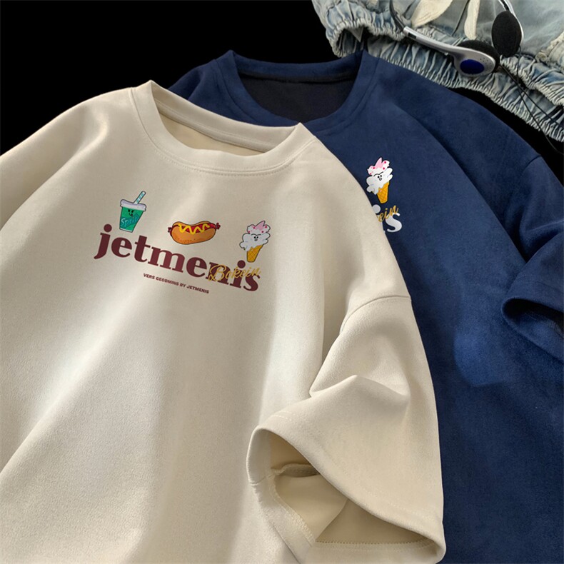 量大优  供视频  重磅麂皮绒短袖T恤男JPDX250-特P19图片