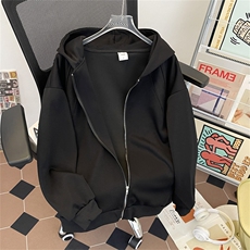 卫衣港风宽松简约连帽卫衣开衫男同款潮流帅气百搭WY205-P52，男装卫衣，星座308B-2