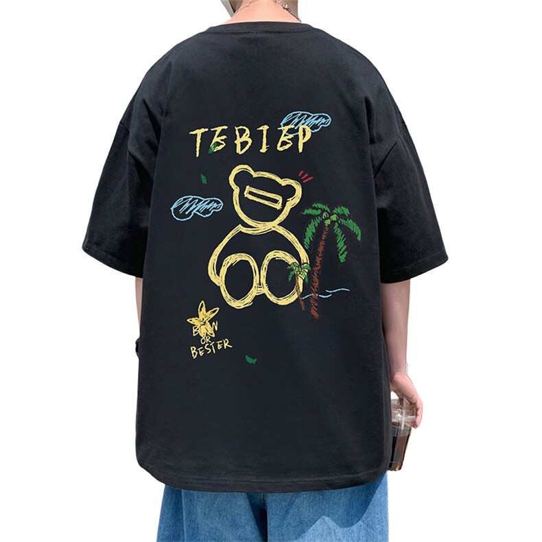 T533夏季新品短袖t恤纯棉运动体恤衫oversize大码透气舒适男装,男装T恤,星座304A