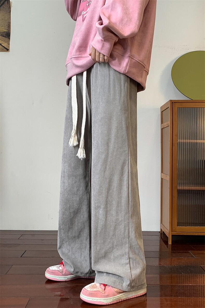 8XL-M特大码胖子加厚雪尼尔运动裤加绒灯芯绒卫裤男9028P45控58,男装休闲裤,电商D206-1