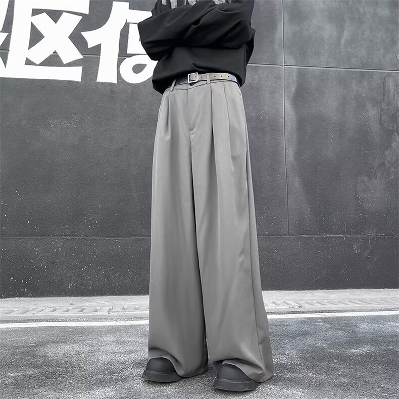 阔腿裤男韩版潮流高街帅气休闲裤2024春季新款ins长裤K5019-P43,男装休闲裤,星座412-2