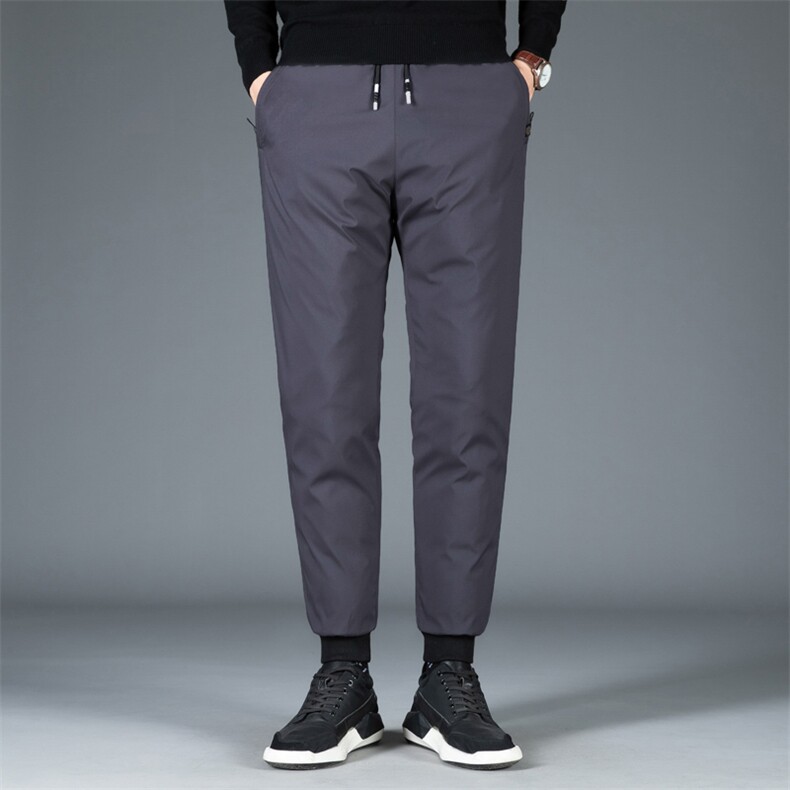 YDL1911男式冬季新款时尚羽绒裤修身百搭加绒加厚保暖休闲裤P100，男装棉裤，电商B360