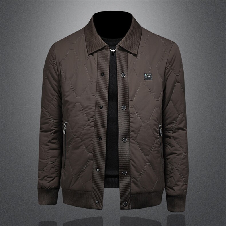 欧洲休闲翻领棉服修身绗棉棉服轻薄保暖小棉衣8827/P220棉衣，男装棉衣，钱塘730-1