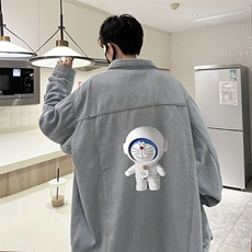 牛仔夹克男大码牛仔外套男茄克NJ77233-P60加绒款-P75，男装夹克，电商A040