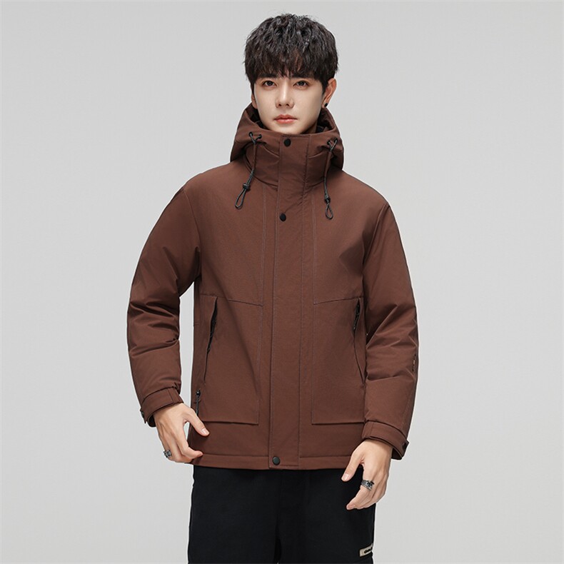 冬季90绒新款羽绒服男士外套连帽百搭保暖防寒服户外冲锋服,男装羽绒服,钱塘6003（原4033）