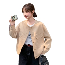 工装麂皮绒短外套女春秋2025新款减龄独特超好看上衣开春穿搭休闲，女装短外套，浙宝192（原082）