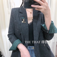 秋冬羊毛呢料西服外套，其它，得到THETHAT