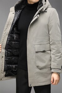 冬季脱卸帽羽绒服中年男士冬装拆卸内胆爸爸装上衣GSNA21586-P305，男装羽绒服，电商B212（原钱塘6029）