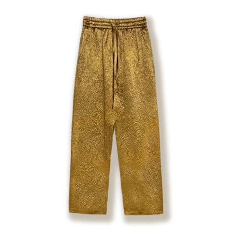 醋酸缎面女裤夏季薄款胖妹妹mm垂感百搭纯色裤子，女装休闲裤，昭美纯山羊绒