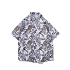 精品花衬衫男短袖夏季痞帅休闲上衣服外套翻领大码衬衣A012/P35，男装衬衫，电商A012