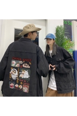 秋季港风大码不一样情侣学生印花牛仔外套男JK562-P6588，男装工装外套，星座912-1（原星座914-5）