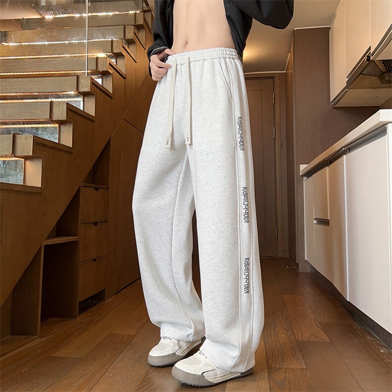 ！2025秋冬新款男士发泡印花直筒卫裤休闲裤WK2105特P40,男装休闲裤,电商B220