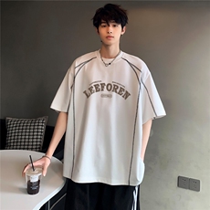 美式复古百搭休闲高级时尚印花创意个性短袖上衣T恤T28-P38，男装T恤，电商C307