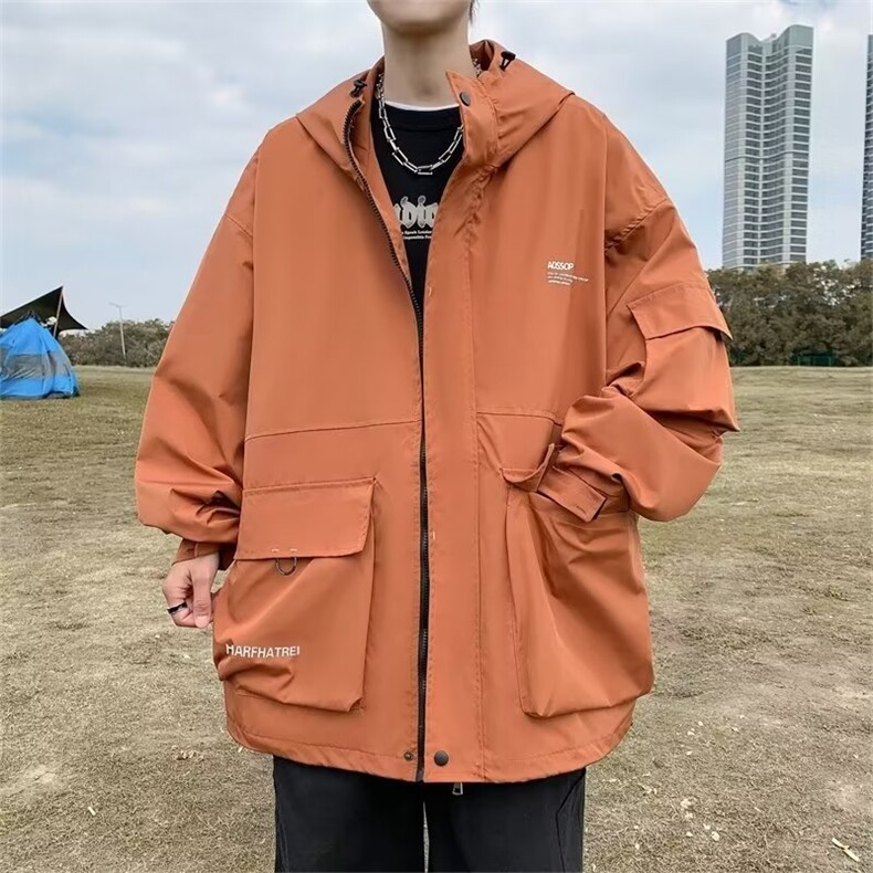 美式工装男秋季潮牌高街痞帅大码机能多口袋外套  JW15 P52图片