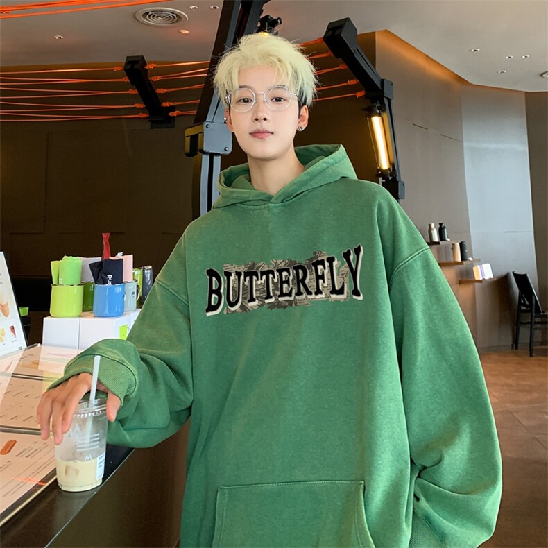美式潮牌重磅水洗做旧连帽卫衣力推大码男XZ517A-2-Y7744-P68,男装卫衣,星座517A-2