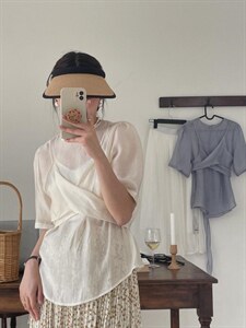 夏季新款 交叉上衣图片