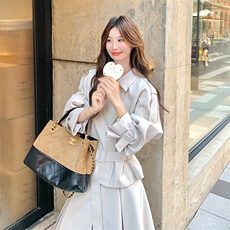 已出货秋新款风衣裙子两件套2C123-1262-P210-K318，女装风衣，2C123