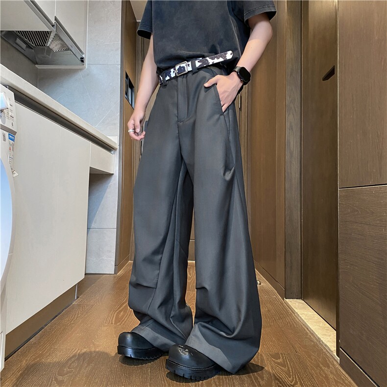 抖音品质夏季新款弯刀宽松阔腿休闲西裤B315-K25440-特p45控88,男装西裤,电商B315
