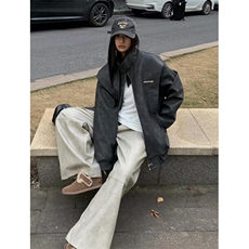 美式复古立领机车皮衣外套男春秋宽松美拉德夹克JA22，男装夹克，星座1116A（原606A-3）