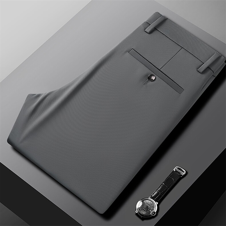 高端西裤男士薄款透气抗皱商务休闲长裤子夏季宽松直筒垂感，男装西裤，电商B212（原钱塘6029）