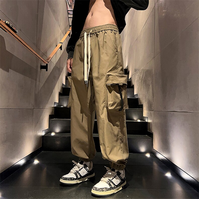 24春款港风工装裤休闲裤束脚裤男KP210P55,男装休闲裤,星座1204-3