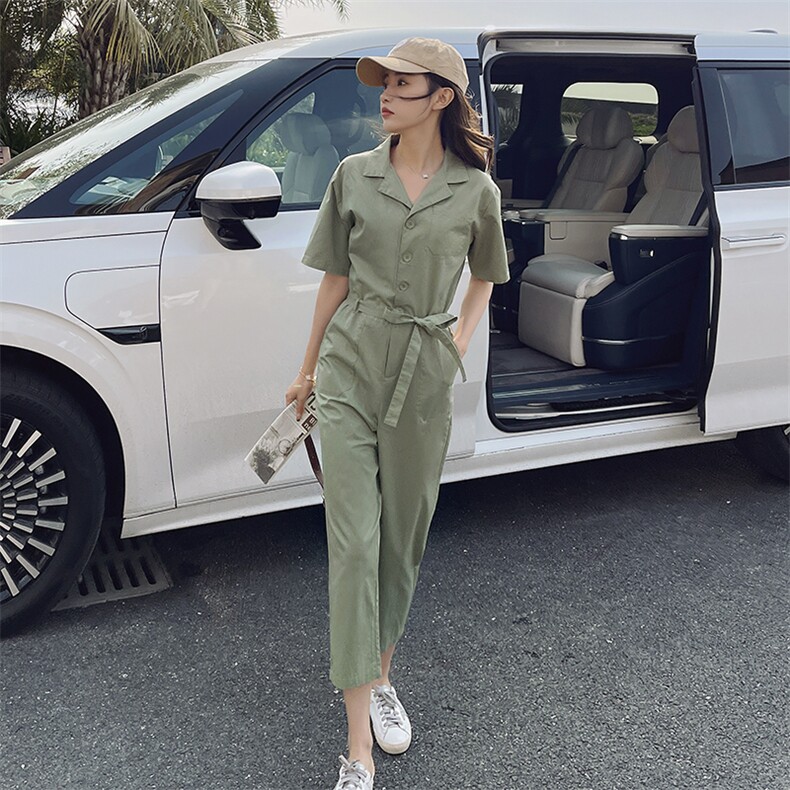 现货--2023夏季新品工装连体九分裤，女装连体裤，新思路