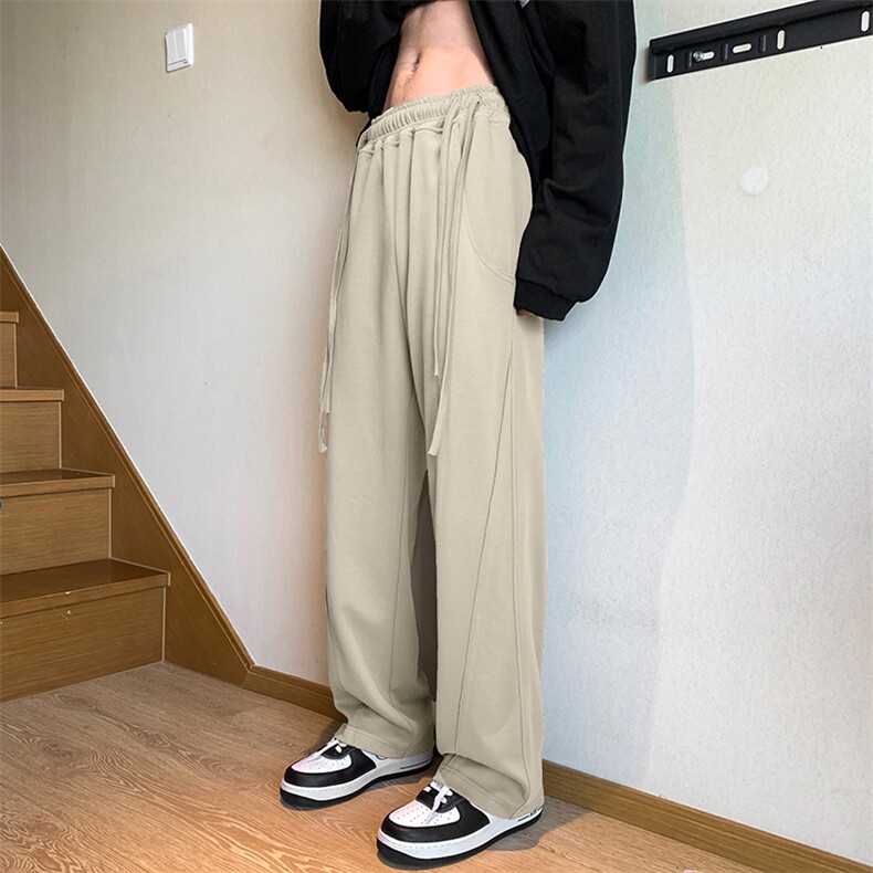TC30-TP40控价58春季2023新款抽绳ins潮百搭休闲裤运动宽松直筒裤,男装休闲裤,电商A102-1