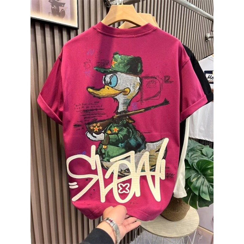 新款短袖t恤男夏季韩版潮流简约半袖上衣宽松休闲潮牌体恤衫,男装T恤,星座1013