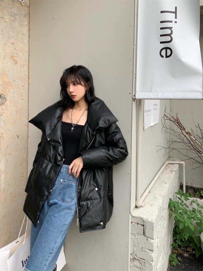 现货冬款环保pu皮羽绒，其它，青菜萝卜