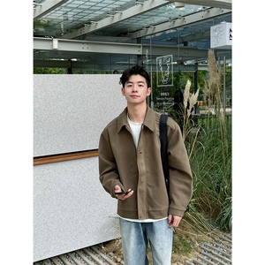 夹克外套男款翻领拉链美式高街复古工装外搭上衣JW1051-P78图片