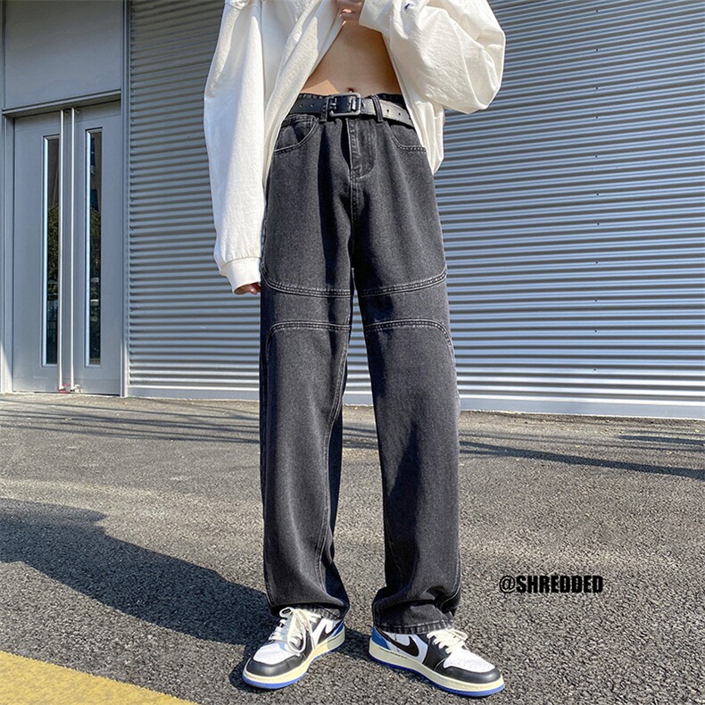 高街水洗牛仔裤宽松直筒休闲裤k5578-P65-控78,男装牛仔裤,电商B315