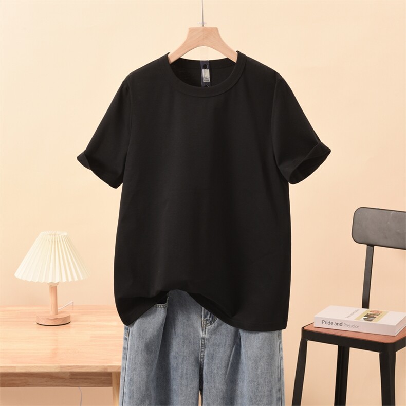 夏季新款女抗菌正肩短T休闲显瘦百搭，女装T恤，初己品牌服饰全品类供货