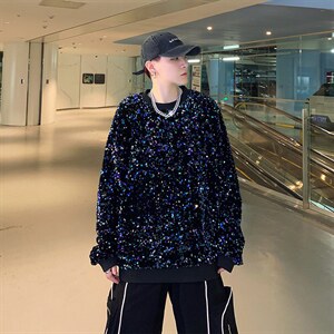 【2025秋冬】酒吧驻唱歌手个性团队夜店夜场演出卫衣 H1120 P75图片