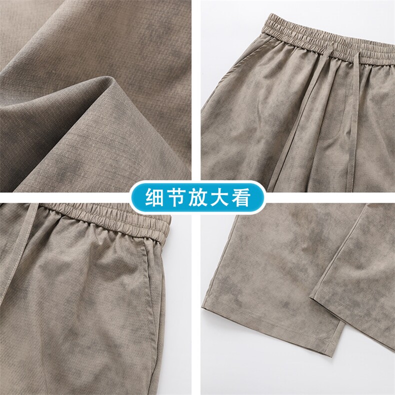 25夏季脏脏裤冰丝薄款休闲裤白底平铺图现货C323-1-K602-TP35,男装休闲裤,电商C323-1
