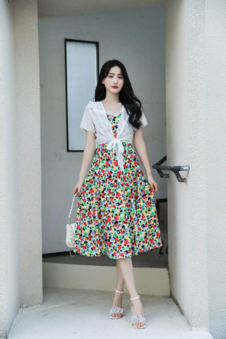 两件套连衣裙，女装连衣裙，琴菲儿