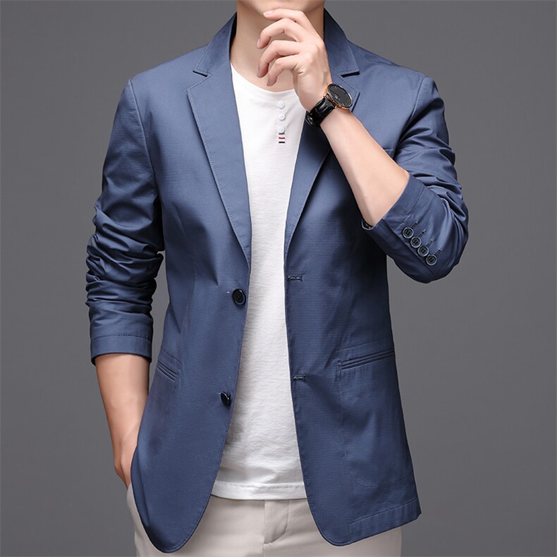 BWA8221钱塘2020-2秋季新款中年男士休闲简约百搭棉西服外套P182,男装西服,钱塘207-2