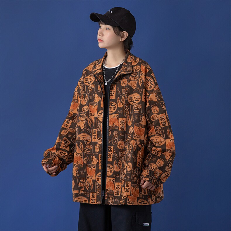 2020年秋冬新款复古印花中性男女外套DS-B293-Y761-P80,男装夹克,电商A306