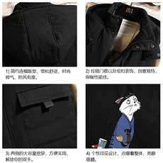 MJ47014-P80棉马甲男士大码加厚棉背心男坎肩男砖墙，男装背心/马甲，电商A040A